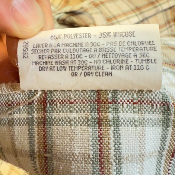 VINTAGE Plaid Belted Academia Canada Beige Red Brown Sage Light Blazer M - Picture 8 of 8